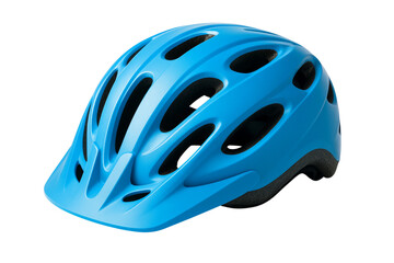 Vibrant blue helmet designed for safe cycling. This helmet offers protection for cycling and other outdoor activities. 