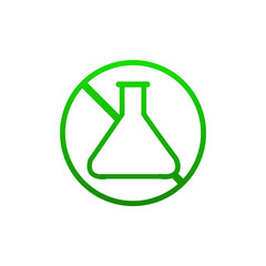 Green Chemical Free Icon – Black Eco Symbol for Non-Toxic Products & Clean Labels