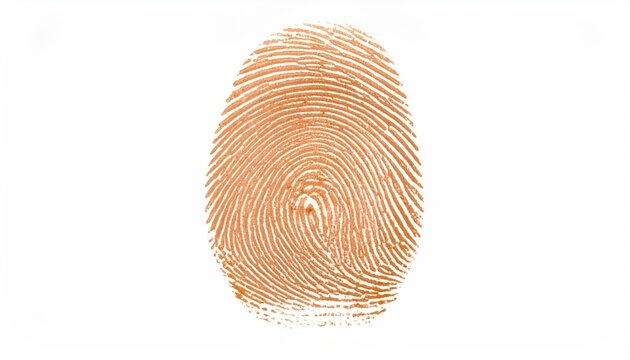 Partial Fingerprint Whorl:  Orange and Brown Texture on White Background