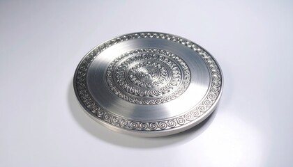 Circular Guilloch? Metal Disc with Swirl Pattern