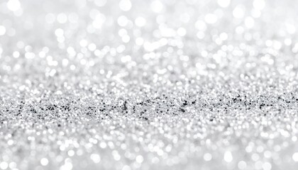 Silver Glitter Texture Background with Bright Shimmering Sparkle
