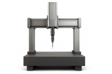 Cnc machine performing industrial manufacturing process