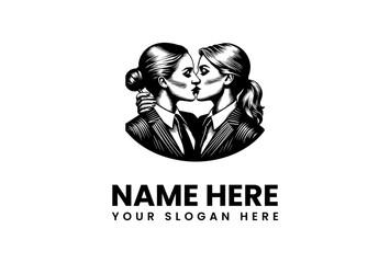 Diverse Love and Partnership Logo A Symbol of Unity and Equality for Businesses and Brands