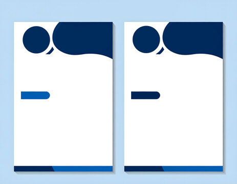 Professional Minimalist Two-Page Resume CV Template with Blue Accents