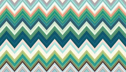 Teal Green Chevron Zigzag Pattern Seamless Vector Texture