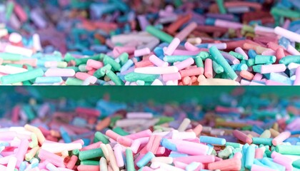 Pastel Confetti Dots and Dashes Seamless Pattern