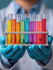 Laboratory Equipment with Test Tubes and Beakers for Chemical Research