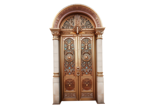 Beautiful fantasy door Isolated on transparent or white background