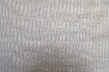 Close up of simple white cotton jersey fabric
