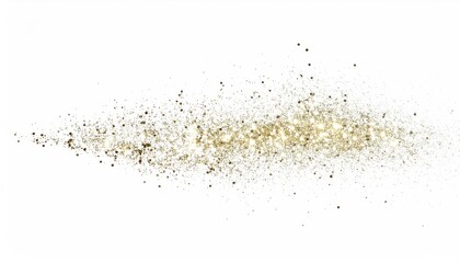Gold Glitter Dust Cloud Sparse Overlay