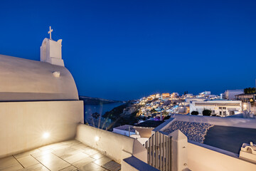oia village at santorini island greece