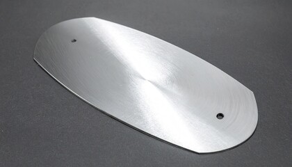 Brushed Aluminum Plate with Diagonal Grain and Satin Sheen