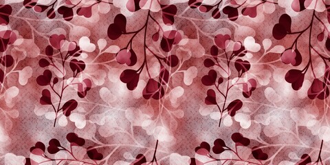 Multicolored abstract seamless background with leaves, suitable for printing on fabric, paper. Colorful texture with floral leaves.