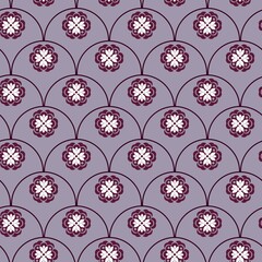 Colorful flowers as a seamless pattern. Multicolored background with flowers.
Seamless floral decor.