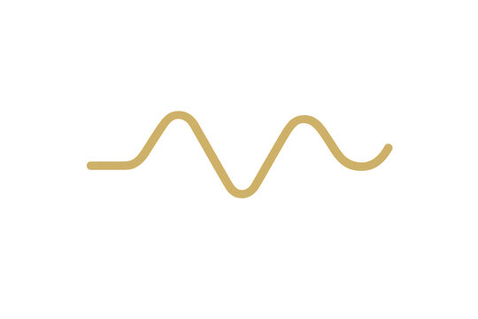 Sine wave illustration showing signal oscillation and fluctuating frequency on transparent background