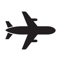 Obraz premium airplane silhouette vector icon. vector illustration EPS 10