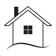 eps10 black Minimal home line art icon isolated on white background. web homepage symbol. vector website sign.