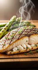 Grilled Fish with Asparagus