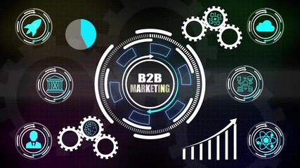 B2B marketing strategy for business growth, lead generation, digital campaigns, networking, analytics, partnership development, sales, branding, communication, success - Powered by Adobe