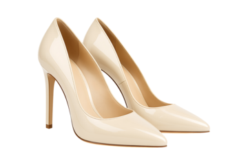 Elegant High Heel Shoes Isolated on a Transparent Background