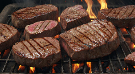 grilled meat on the grill