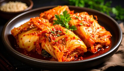 Kimchi cabbage. Korean traditional food. 