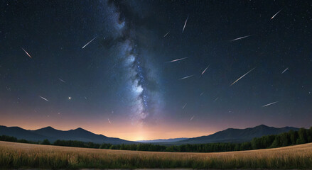 sunset in the mountains