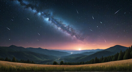 sunrise in the mountains