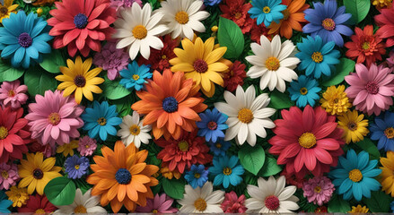 colorful flowers background