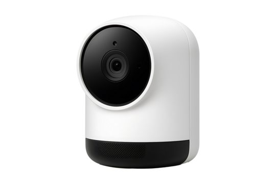 Smart Security Camera Isolated on a Transparent Background