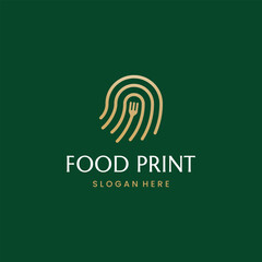 Food Print Fingerprint Logo