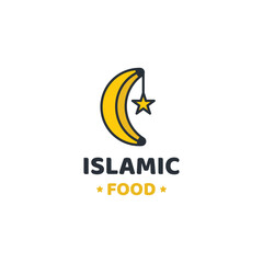 Islamic Food Crescent Logo