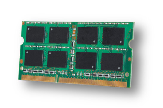 Drop shadow behing a ram card for a laptop computer