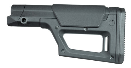 Isolated AR-15 stock with QD slot for sling mounting