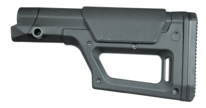Isolated AR-15 stock with QD slot for sling mounting