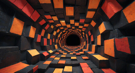 abstract background with red squares