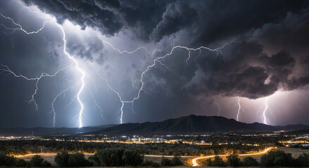 lightning in the city