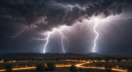 lightning in the night