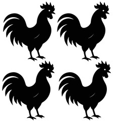 rooster and hens