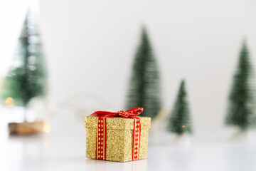 christmas gift box and decorations