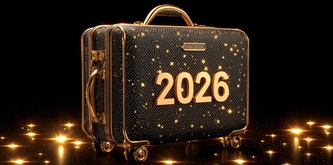 The 2026 design of this stylish travel suitcase glows with an air of anticipation, hinting at forthcoming trips and exhilarating adventures, making it perfect for travel aficionados and