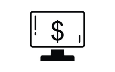 Digital money, online payment, or investment concept displayed on monitor