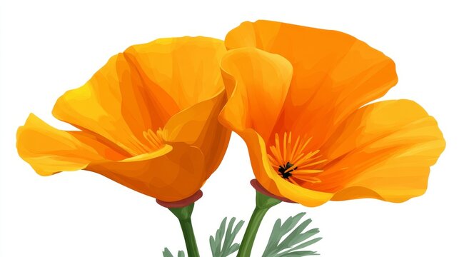 A single yellow California poppy petal is showcased in a close-up, highlighting its intricate details and soft color gradients