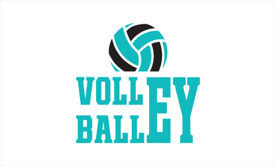 Volleyball Logo Vector &ndash; Clean Sports Emblem Design - Volleyball Graphic Artwork