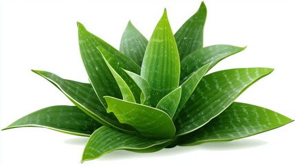 For a nature or botany design, a closeup of fresh green leaves and plant foliage isolated on a white background is a perfect choice