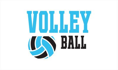 Volleyball Logo Vector &ndash; Clean Sports Emblem Design - Volleyball Graphic Artwork