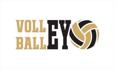 Volleyball Logo Vector &ndash; Clean Sports Emblem Design - Volleyball Graphic Artwork