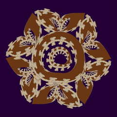 Boho flower for stickers, clothing printing, websites.