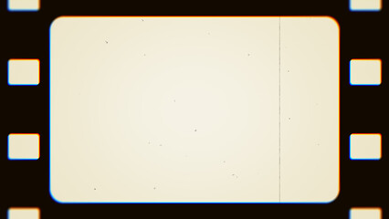 8mmフィルムのような古い映像の枠の素材