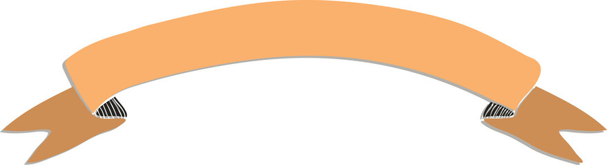 Orange Polka Dot Ribbon Banner